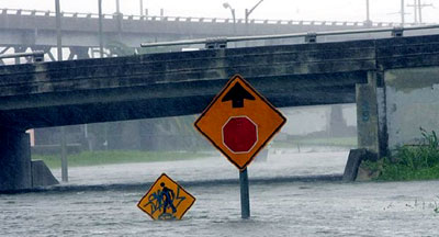 Flooded streets