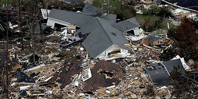 Destroyed houses